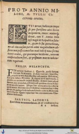Pro Tito Annio Milone Marci Tullii Ciceronis oratio