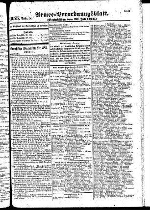 1055.Ausgabe. Donnerstag, 20. Juli 1916