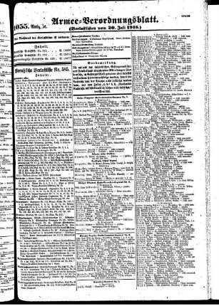 1055.Ausgabe. Donnerstag, 20. Juli 1916