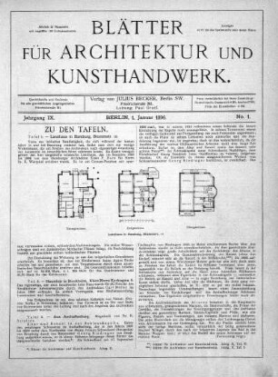 No. 1, 1. Januar 1893