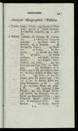 19-23, Antiquae Geographiae Tabulae