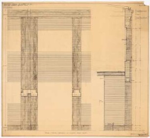 Kabelwerk Dr. Cassirer, Berlin-Spandau: Ansicht und Schnitt der Nordfront 1:10
