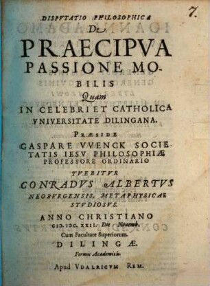 Disp. philos. de praecipua passione mobilis