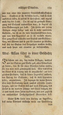 Abul-Assam fährt in seiner Geschichte fort