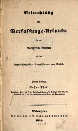 Beleuchtung der Verfassungs-Urkunde für das Königreich Bayern, 1