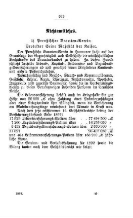 Preußischer Beamten-Verein : [Nichtamtliches]