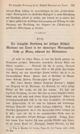 223-240 Die liturgische Verehrung des heiligen Bischofs Martinus von Tours in der ehemaligen Metropolitankirche zu Mainz während des Mittelalters