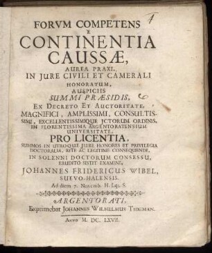 Forum Competens E Continentia Caussae