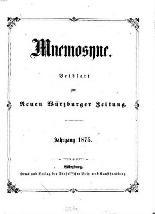 Mnemosyne. 1875