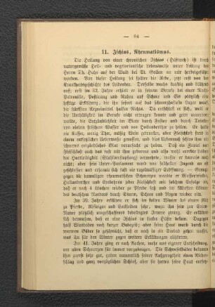 11. Ischias, Rheumatismus.