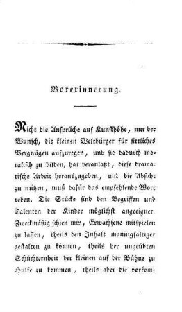 Vorerinnerung