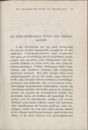 En Världshistoria Efter Nya Grundsatser.