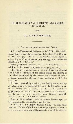 De quaternion van hamilton als matrix van cayley.