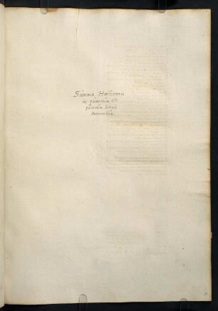 Handgeschriebener Titel: Summa Hostiensis in quartum & quintum librum Decretalium.