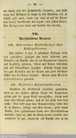 VII. Verschiedene Braten