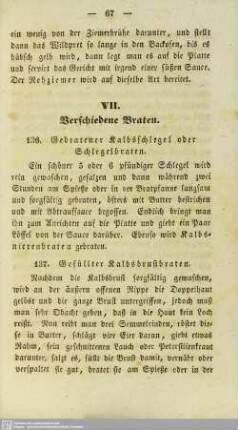 VII. Verschiedene Braten