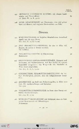 Diverses (Nr. 454-502)