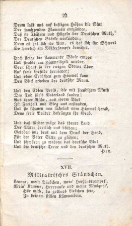 XVII. Militairisches Ständchen.