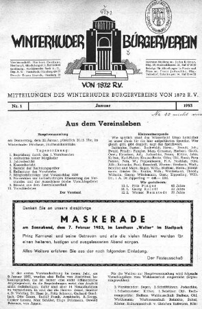 Nr. 1, Januar 1953