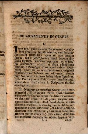 Theses theol. de Deo, salutem nostram specialiter per institutionem sacramentorum procurante