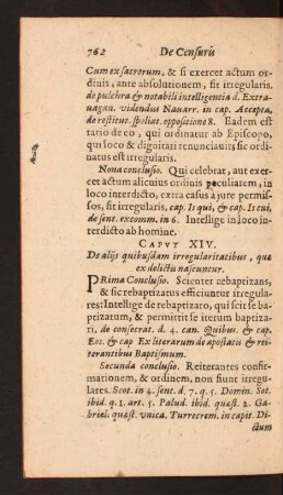 Capvt XIV. De alijs quibusdam irregularitatibus, quae ex delicitis nascuntur.