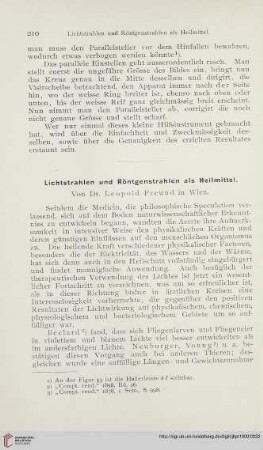14: Lichtstrahlen und Röntgenstrahlen als Heilmittel
