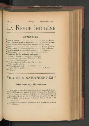 Nr. 53, 5e Année. Septembre 1910.