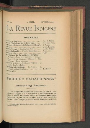 Nr. 53, 5e Année. Septembre 1910.