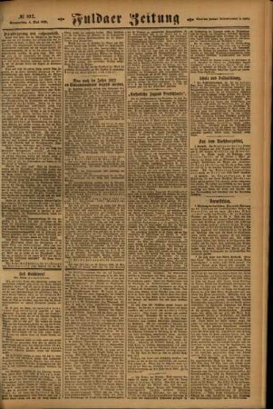 Zweite Ausgabe vom Donnerstag, den 04. Mai 1922.