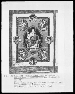 Das Goldene Evangelienbuch von Echternach — Majestas Domini mit den vier großen Propheten, Folio 2verso