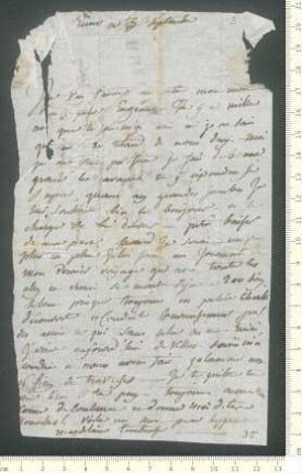 Brief von Charles de Chamisso an Eugène de Chamisso