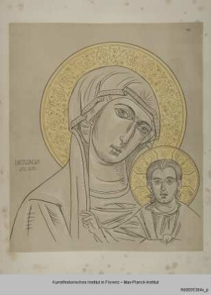 Brustbild der Madonna mit Kind (nach einem Altarretabel in der Pinacoteca in Siena)