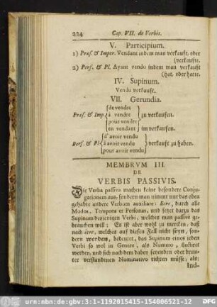 Membrum III. De Verbis Passivis.