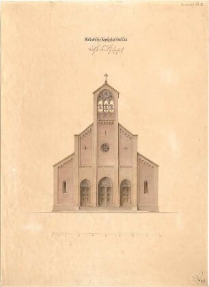 Stengel, Georg von; Neu-Ulm; Kath. Kirche - Aufriss
