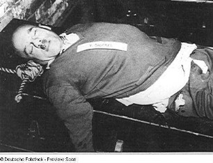 Hauptkriegsverbrecher Fritz Sauckel nach Vollstreckung des Urteils