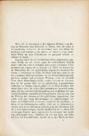 Beitrag zur Kenntniss der Iritis syphilitica : Inaug.-Diss. der Univ. Dorpat