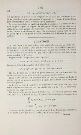 Quistioni 30, 31, 32.