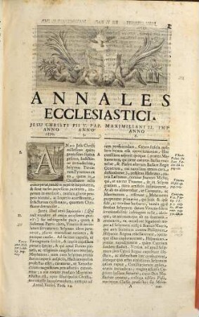 Annales Ecclesiastici Ab anno 1566 Ubi Odericus Raynaldus Desinit. 24