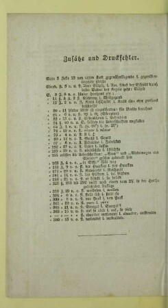 Zusätze und Druckfehler
