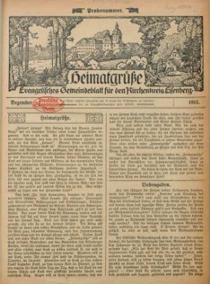 1.1915: Heimatgrüße