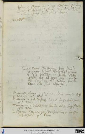 [fol. 31] Rektorat Paul Getzo 1533