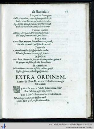 Extra Ordinem.