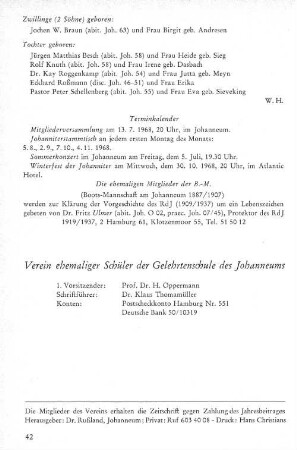 Verein ehemaliger Schüler der Gelehrtenschule des Johanneums