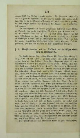 2. Großbritannien und der Aufstand der brittischen Colonien in Nordamerika