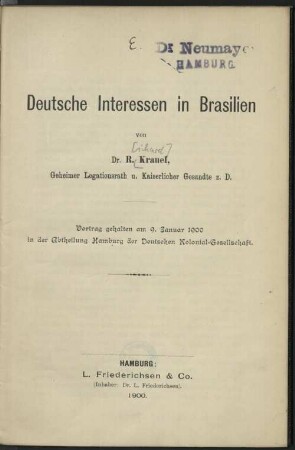 Deutsche Interessen in Brasilien