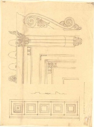 Klenze, Leo von; St. Petersburg (Russland); Eremitage - Tür in der Treppenhalle 1. OG (Details)