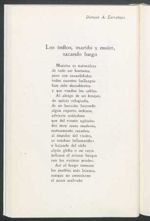 Los indios, marido y mujer, sacando fuego