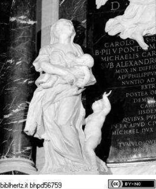 Grabmal des Kardinals Carlo Bonelli (gest. 1676), Personifikation der Caritas