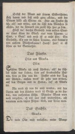 Das Fünfte. Olis und Minka. : Olis