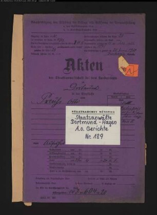 Aufruhr (Zugehörigkeit zur "Roten Armee" oder zur "Roten Garde") Preuss, Otto